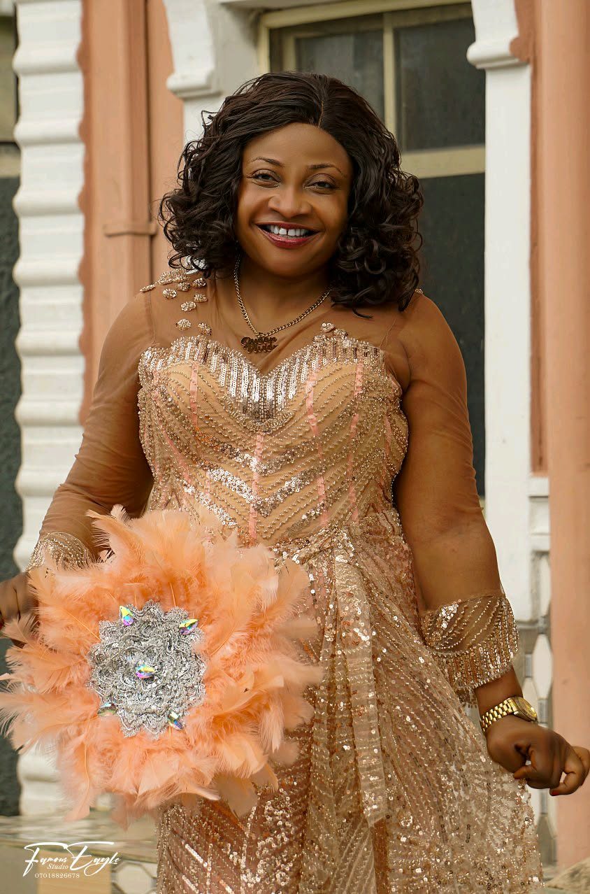 Nurse Vivian Okafor, founder of Ogochukwu Helping Hands Foundation, in formal dress